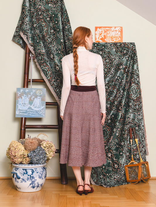 Cassis Skirt - Needle Punched Tartan Wool