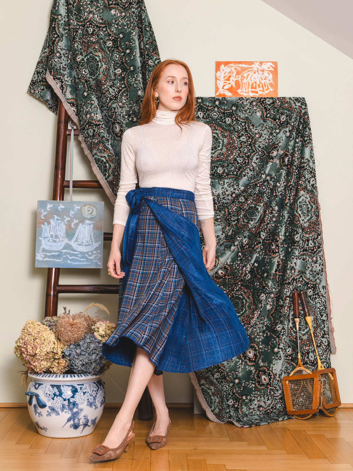 Cassis Skirt Double Sided