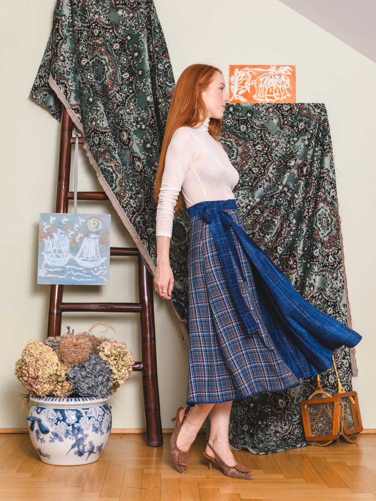 Cassis Skirt Double Sided