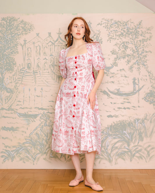 Bloom & Laced Dress - red voyage