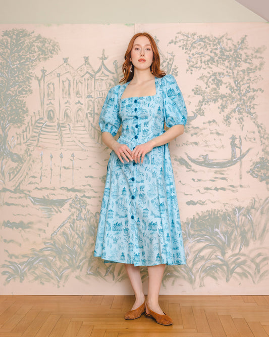 Bloom & Laced Dress - turquoise voyage