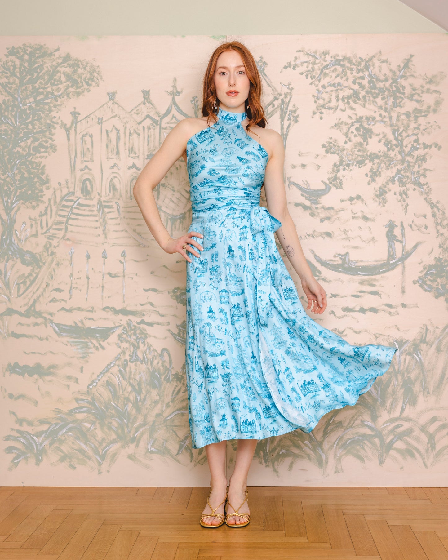 Lillies Skirt - turquoise voyage