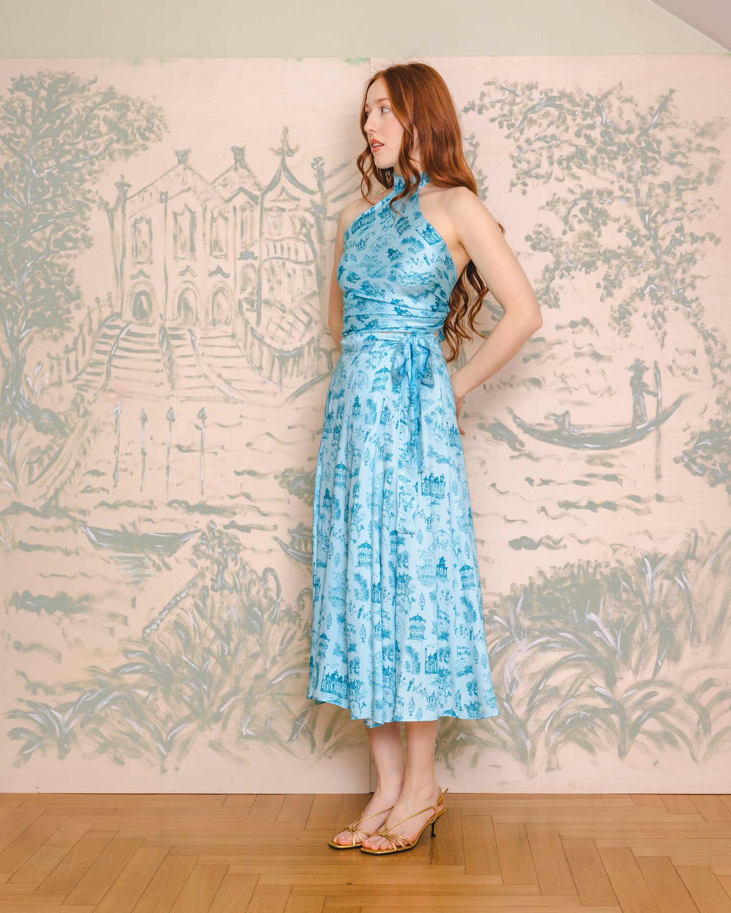 Lillies Skirt - turquoise voyage
