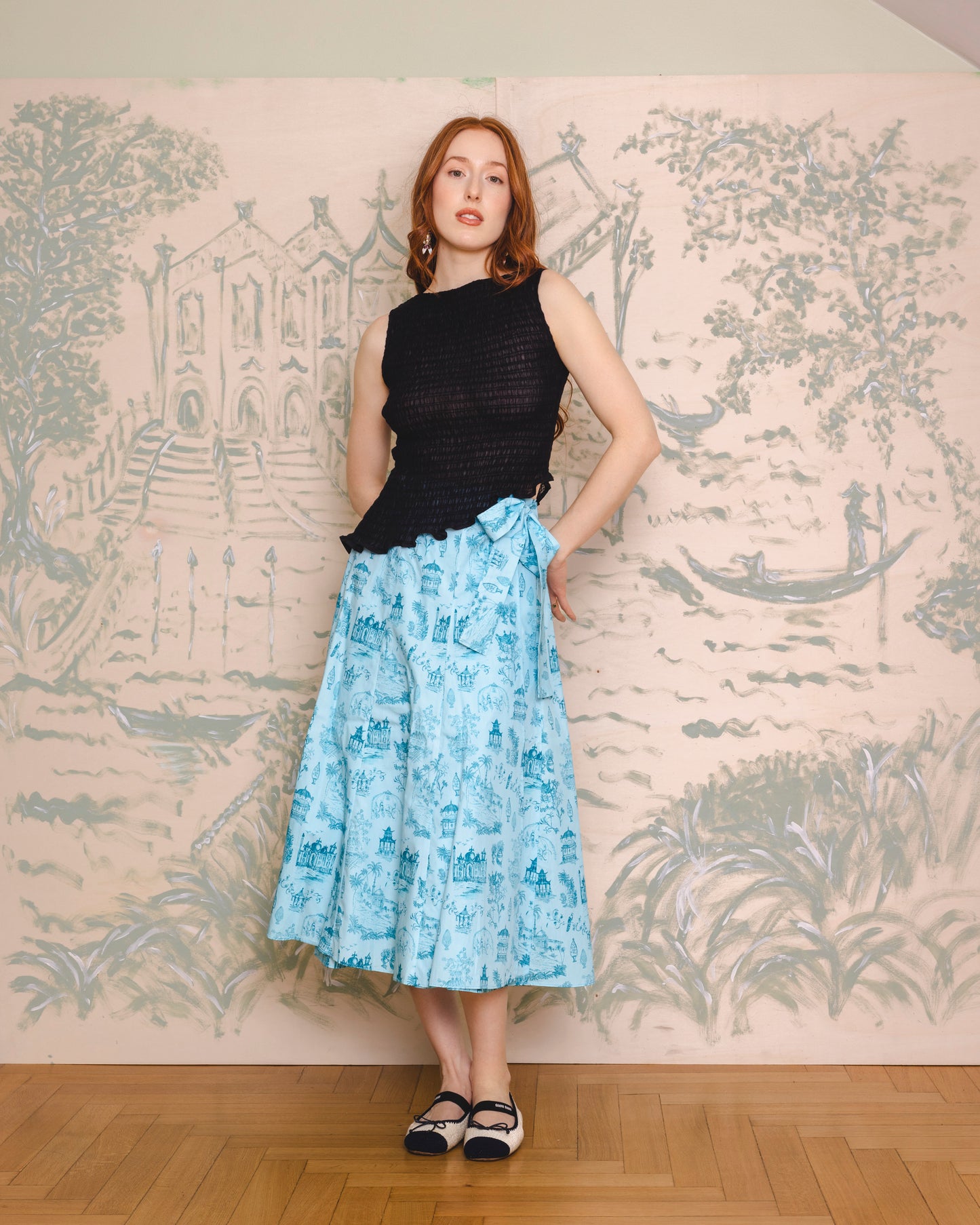 Lillies Skirt - turquoise voyage