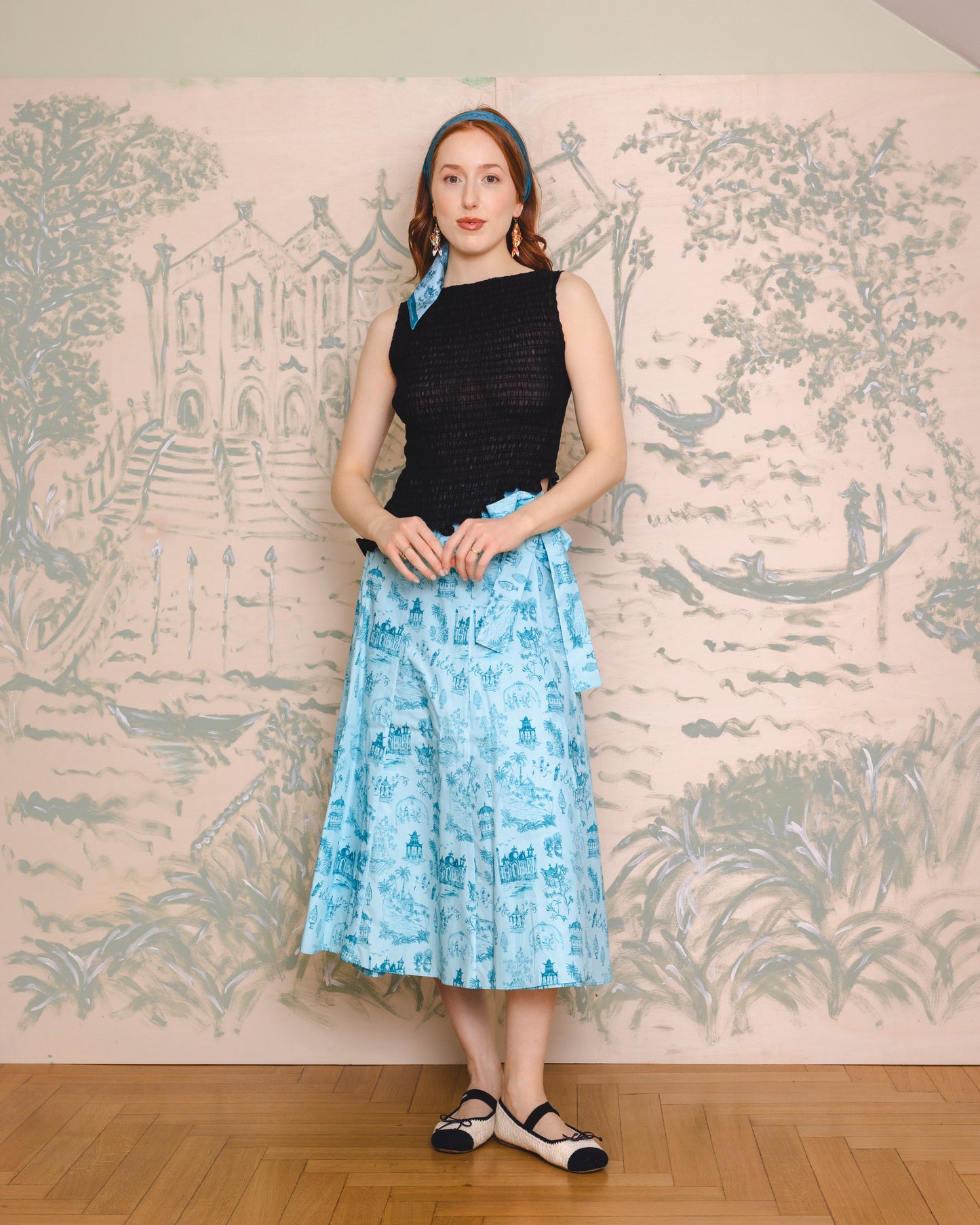Lillies Skirt - turquoise voyage