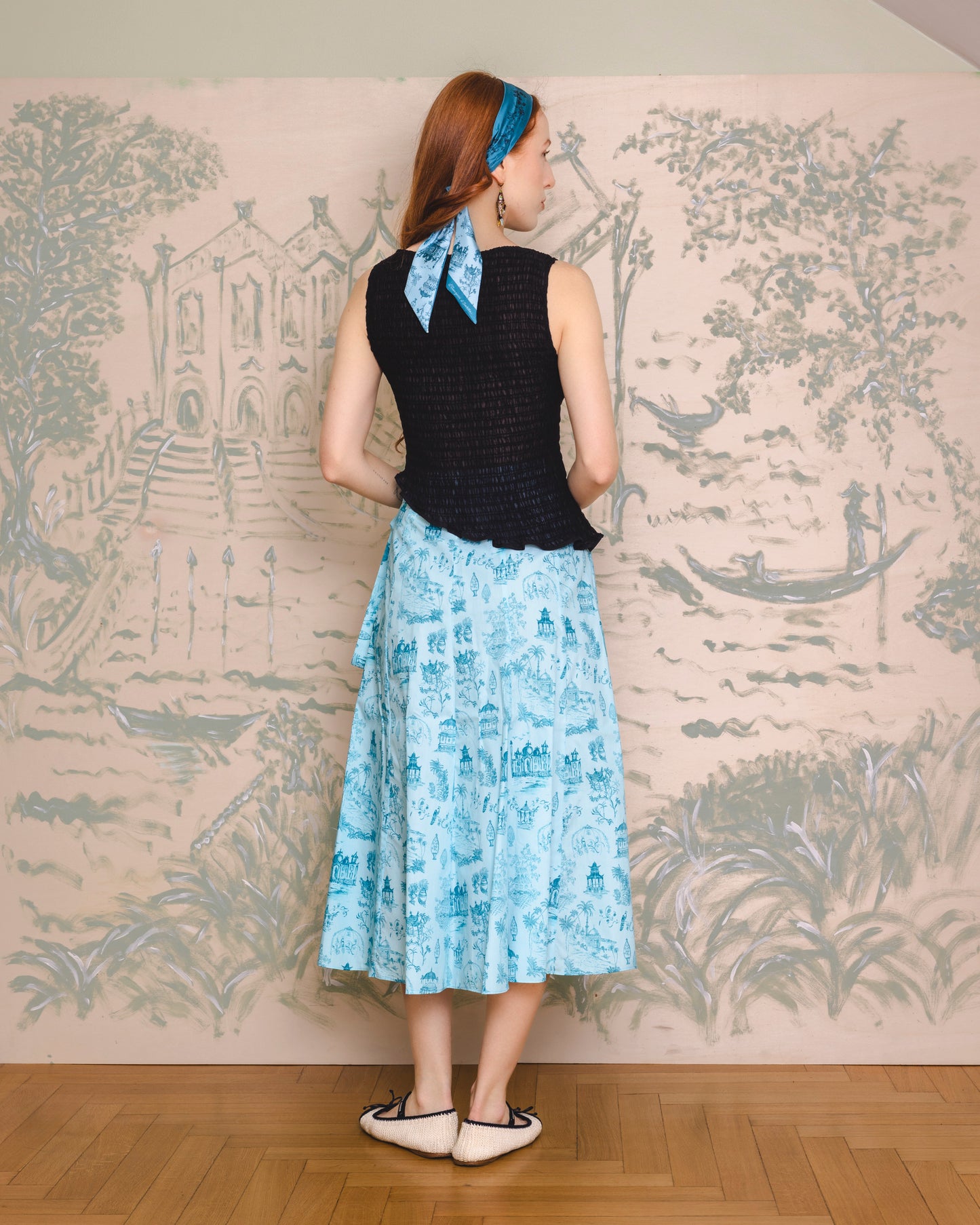 Lillies Skirt - turquoise voyage
