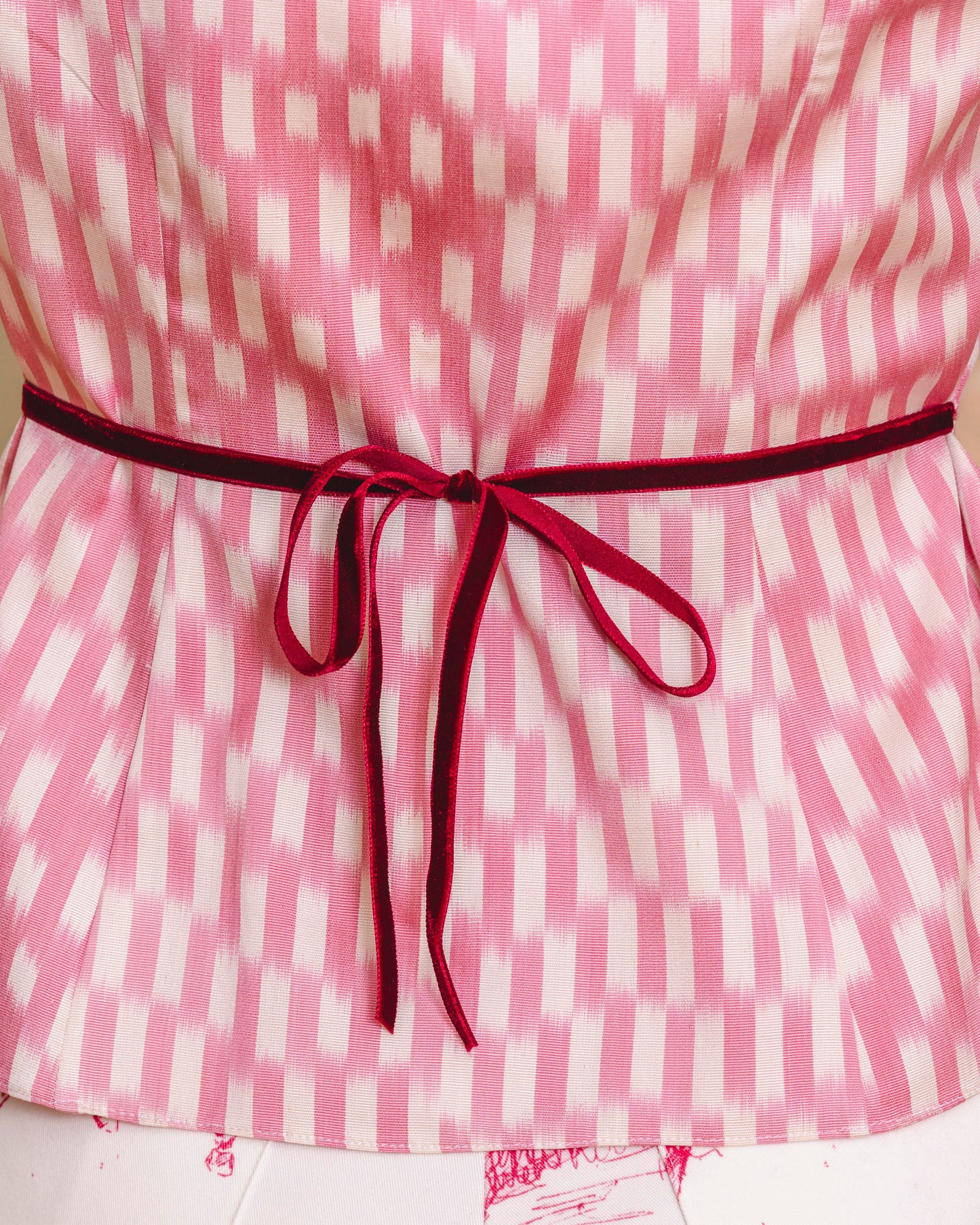 Tini Tiny Shirt - Pink Ikat