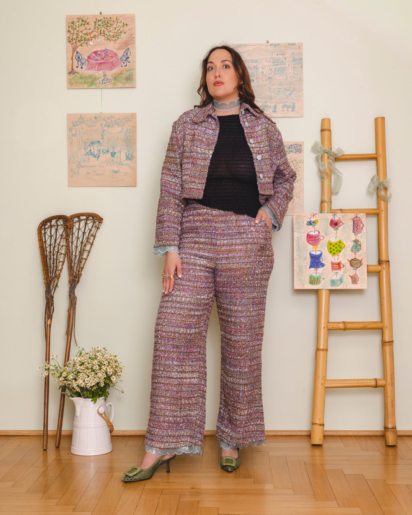 City Pyjama Pants - tweed