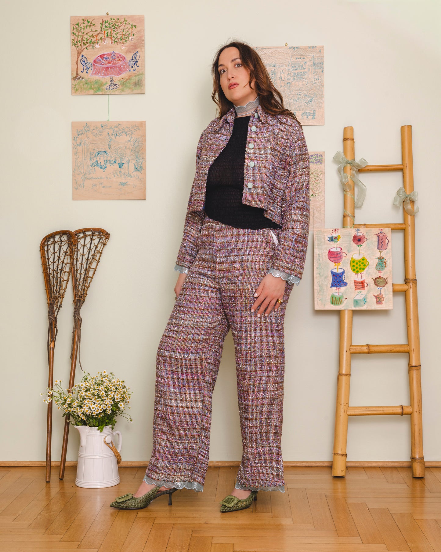 City Pyjama Pants - tweed